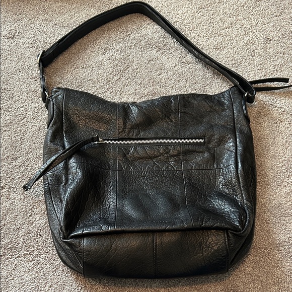 Day & Mood Black Leather Hobo Bag - Picture 2 of 9